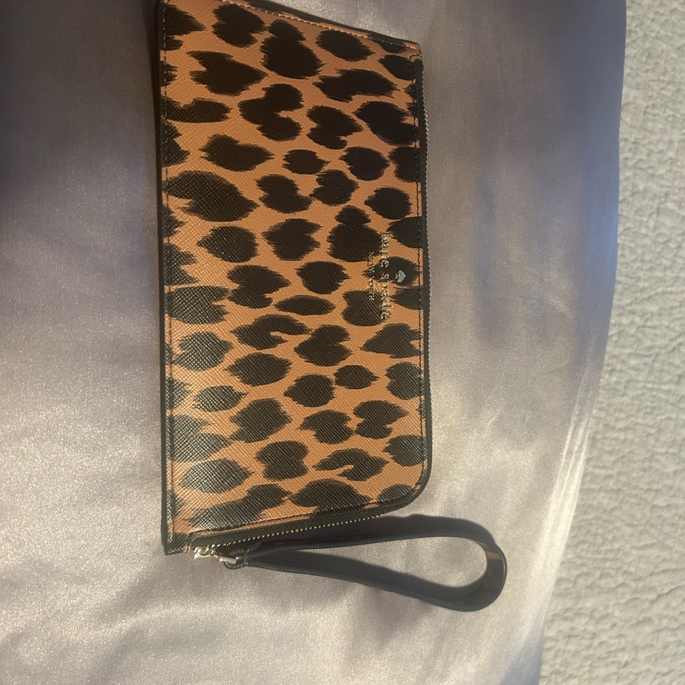 Leopard Print Wristlet Wallet